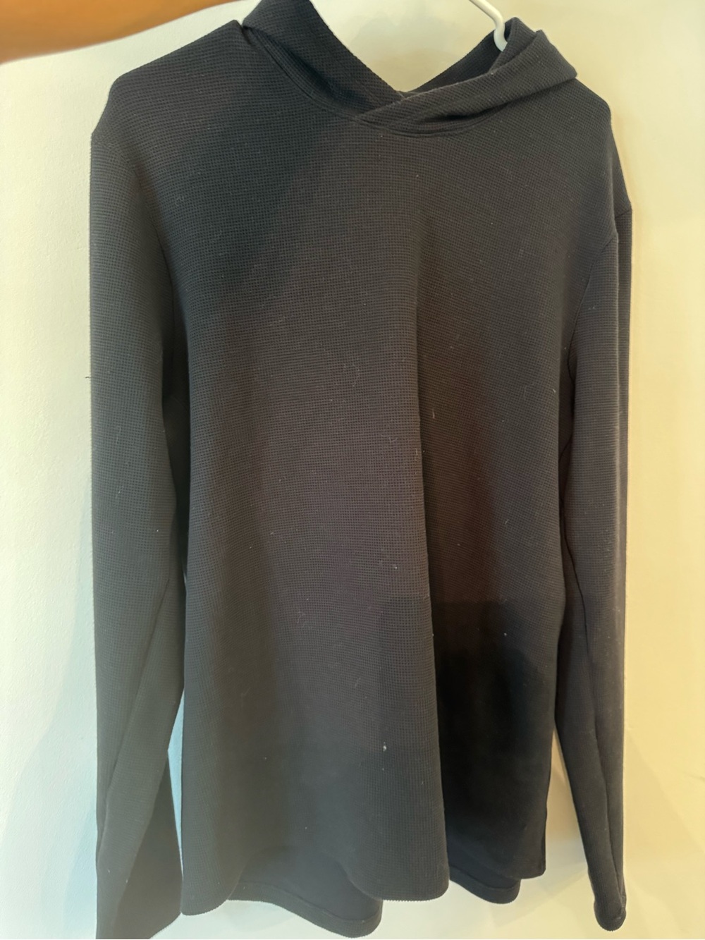 lululemon athletica Men's Black Hooded Knit Pullover